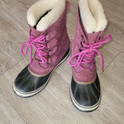 SOREL pink Suede Leather Boots, Size 8