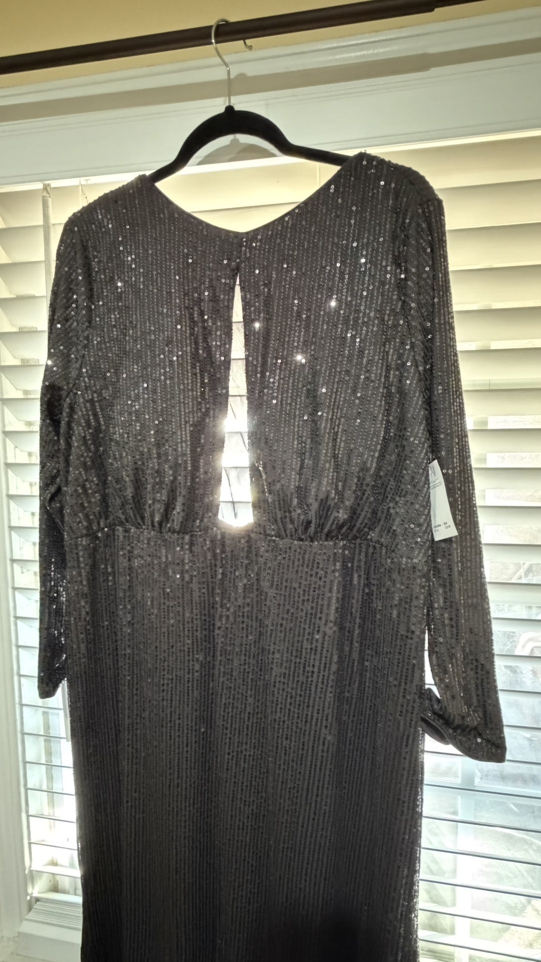 Sequin maxi Dress/ Vestido De Lentejuelas Largo XL/ 1 x
