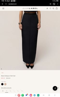 JLUX Label Black Addyson Skirt Set
