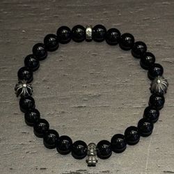 Black agate bead bracelet