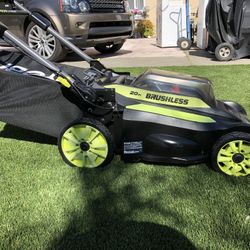 RYOBI 40V Brushless 20 in. Cordless Battery Walk Behind Self-Propelled Lawnmower with 6.0 Ah Battery, Charger and Bag $240