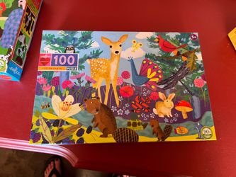 Lot of 25 100 piece puzzles animals farm nature Ravensburger spring box…etc