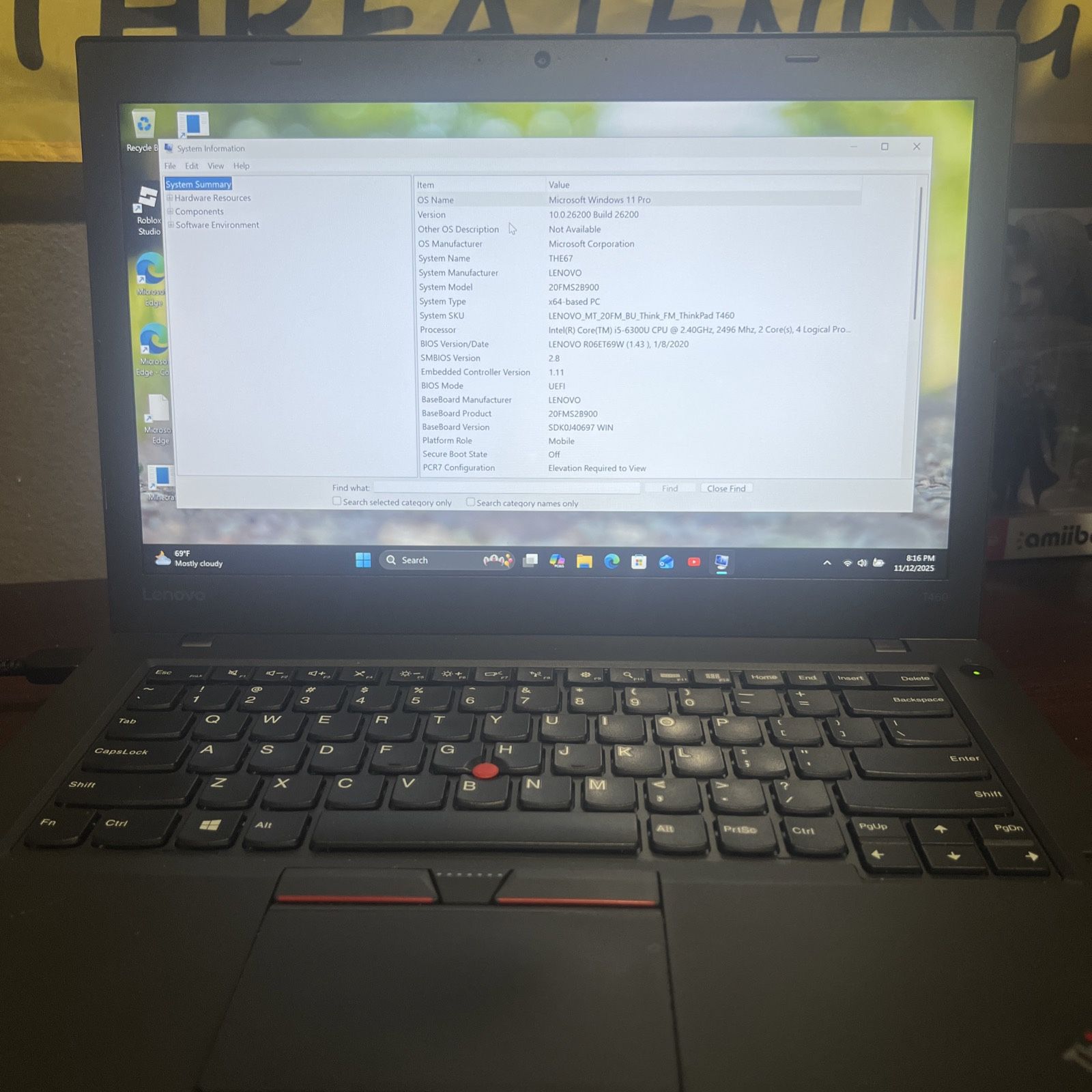 Lenovo T460 Thinkpad Laptop
