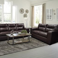 Soft Leather Living Room Set 
