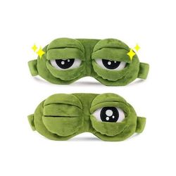 Green Frog Plush Eye Mask
