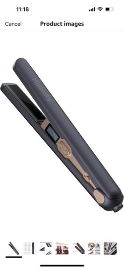 2-in-1 Cordless Hair Straightener and Curler, Cordless Travel Flat Iron, Rechargeable Titanium Plate Portable Curling Iron with 9600mAh Large Battery,