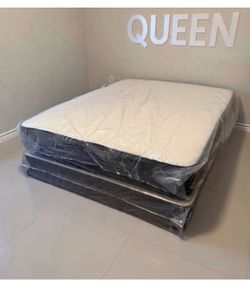 Queen Mattress Set – Medium – Brand New – Delivery Available 🚚