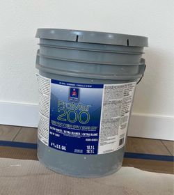 Opened Full 5 Gallons Paint Interior. Egshell. Alabaster Color