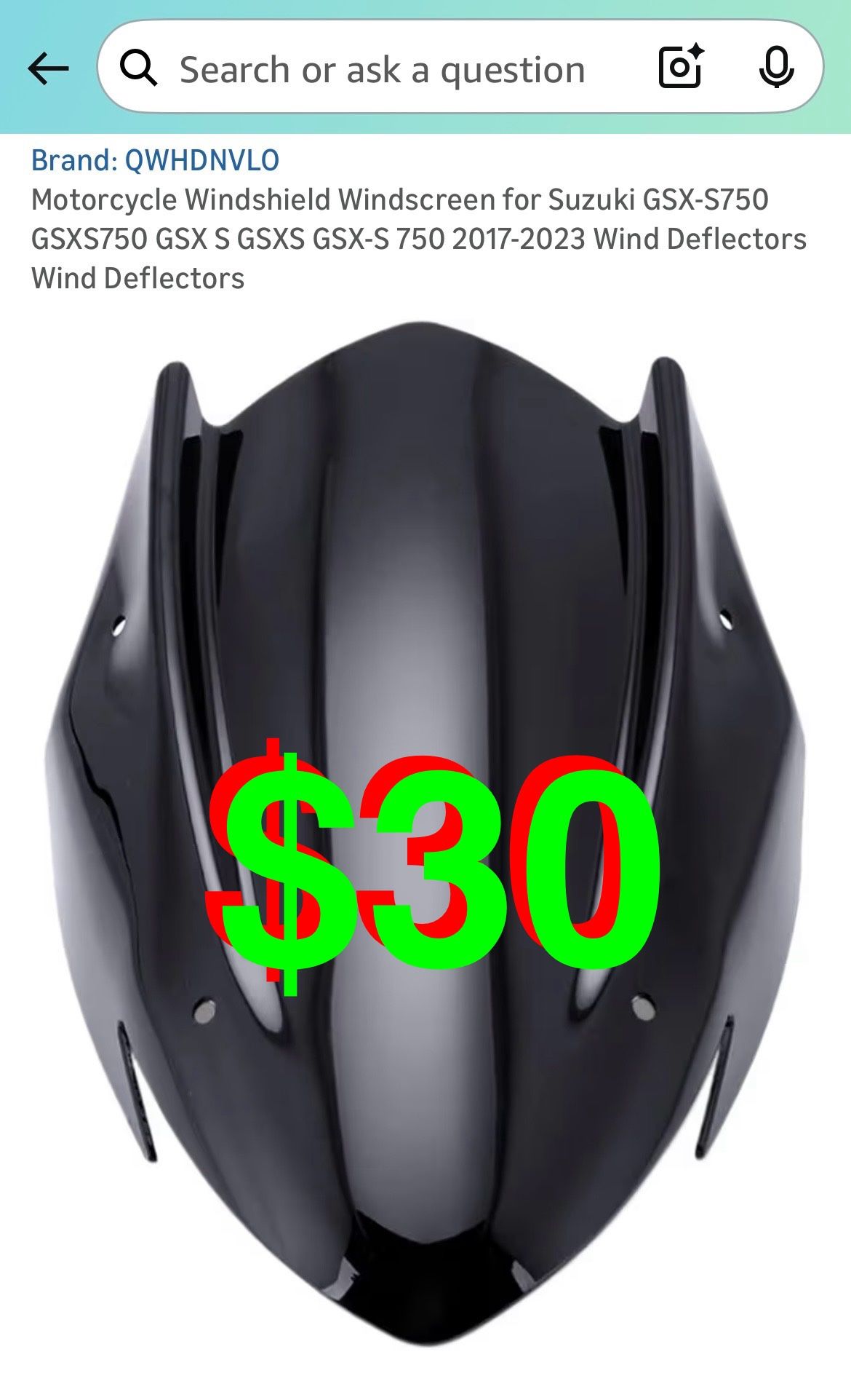 Motorcycle Windshield Windscreen for Suzuki GSX-S750 GSXS750 GSX S GSXS GSX-S (contact info removed)-2023 Wind Deflectors Wind Deflectors