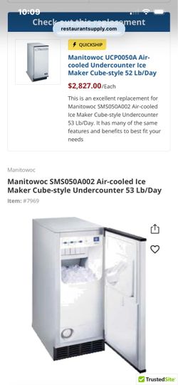 Manitowoc SMS050A002 Undercounter Ice Maker