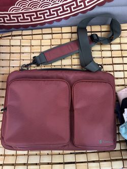 Tomtoc red laptop bag/briefcase sling