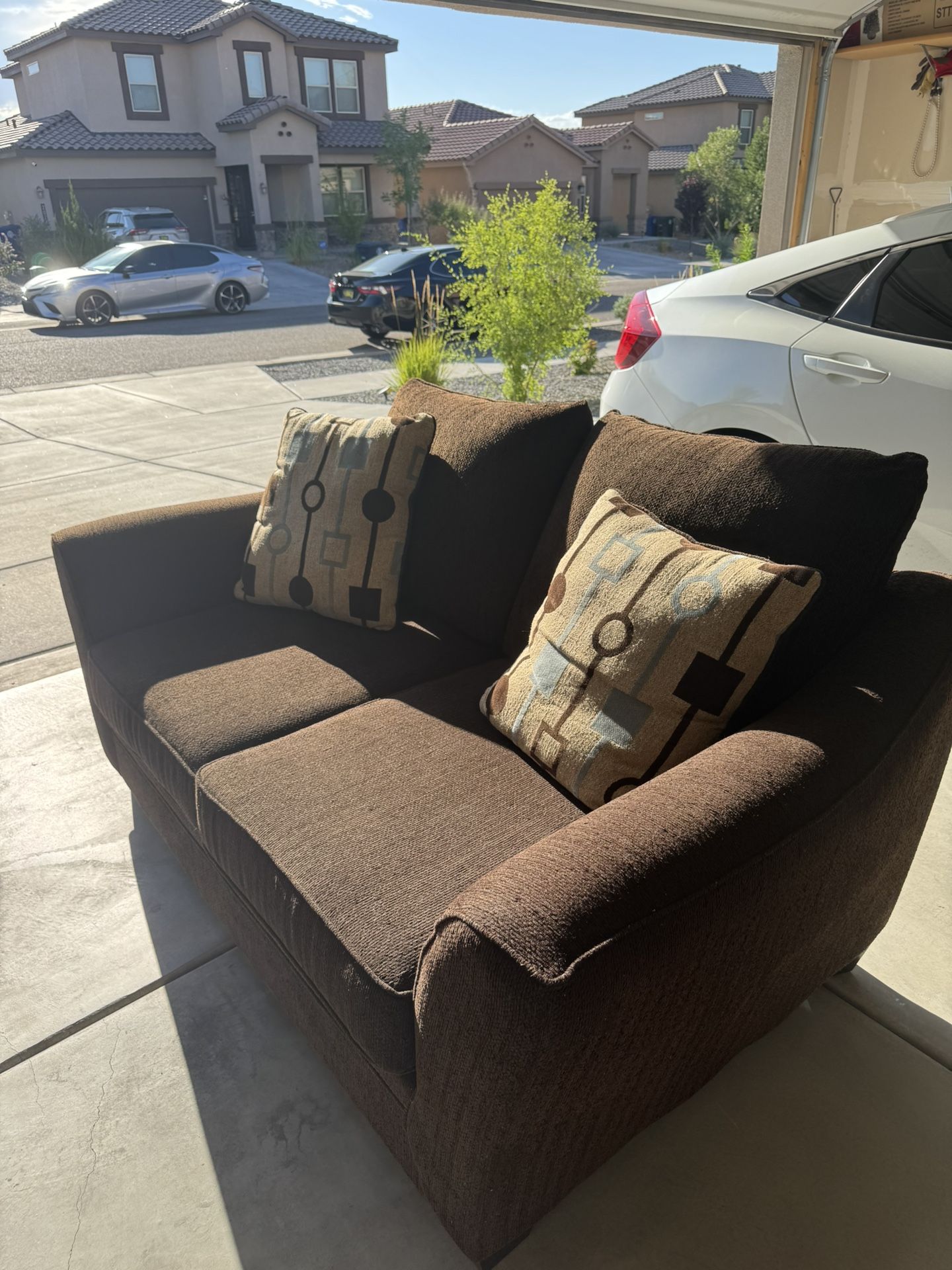 Brown Loveseat Sofa
