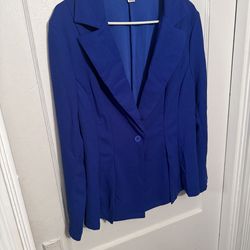 WOMEN’S GORGEOUS ROYAL BLUE BLAZER  SIZE 1X (US 14-16)-NEW, NEVER WORN