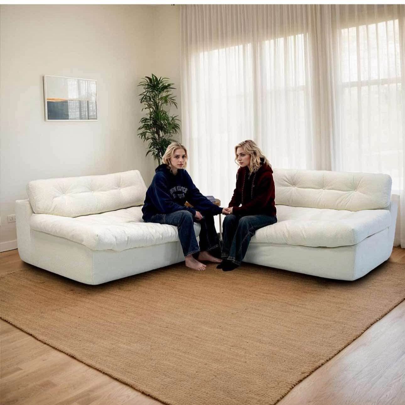 Cloud Sofa Boneless Couches Chaise Lounge Living room Furniture Office Sofa Throw Pillows 