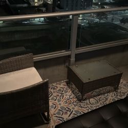 Patio Set 1 Table 2 Chairs 