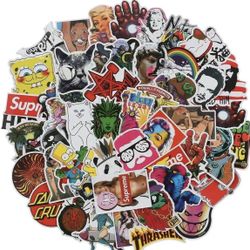300 Stickers Lot - Collectibles - Stickers For Clothes , Laptops , Bags , Art Decals Vinyl Type