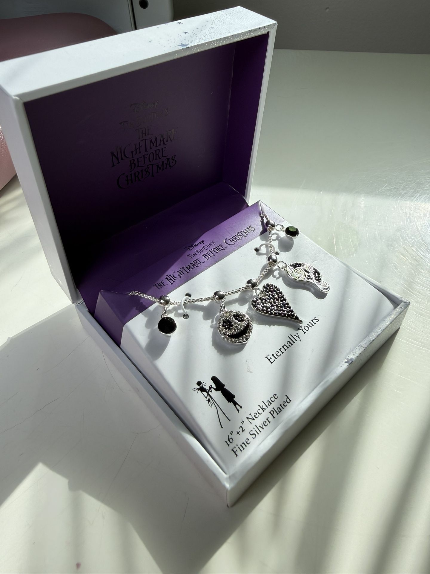 Disney Nightmare Before Christmas Fine Silver Plated Necklace