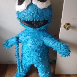 Brand New Big  Cookie Monster Pinata With Stick 