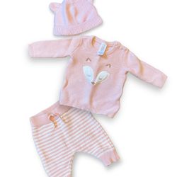 Carters Baby Girl Cozy Set 3 Months 