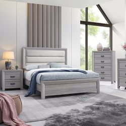 Brand New! 7pc Queen/Full Bedroom Set / Take It home with Only $39down / Hablamos Español Y Ofrecemos Financiamiento 🙋🏻‍♂️