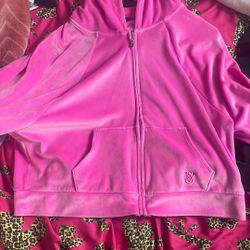 S pink Victoria Zip Up Sweater 