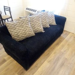 Black Sofa With Pillows
