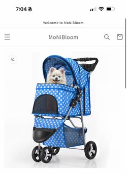 Pet Stroller 33 lbs Capacity - w/ Weatherproof Cover, Cup Holders & Undercarriage Baske - 3 Wheels 10 $45
