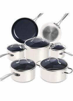 Nuwave Healthy Duralon Blue Ceramic Nonstick Cookware 12 peice Set, PFAS Free