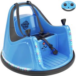 2-Speed 12V Bumper Buddy Electric Car for Kids & Toddlers with Remote Control and Charger