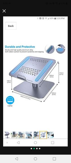 Laptop Stand Adjustable, Lamicall Notebook Holder : Multi-Angle Height Ventilated Laptop Riser for Desk $45