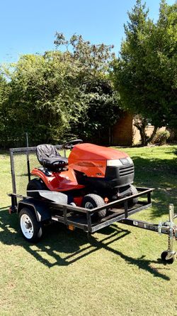 Lawnmower and trailer