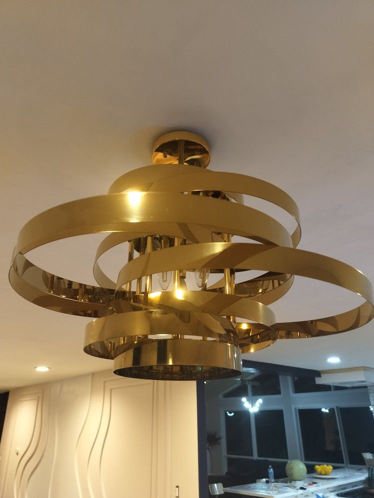 Elegant Gold Ring Light Fixture