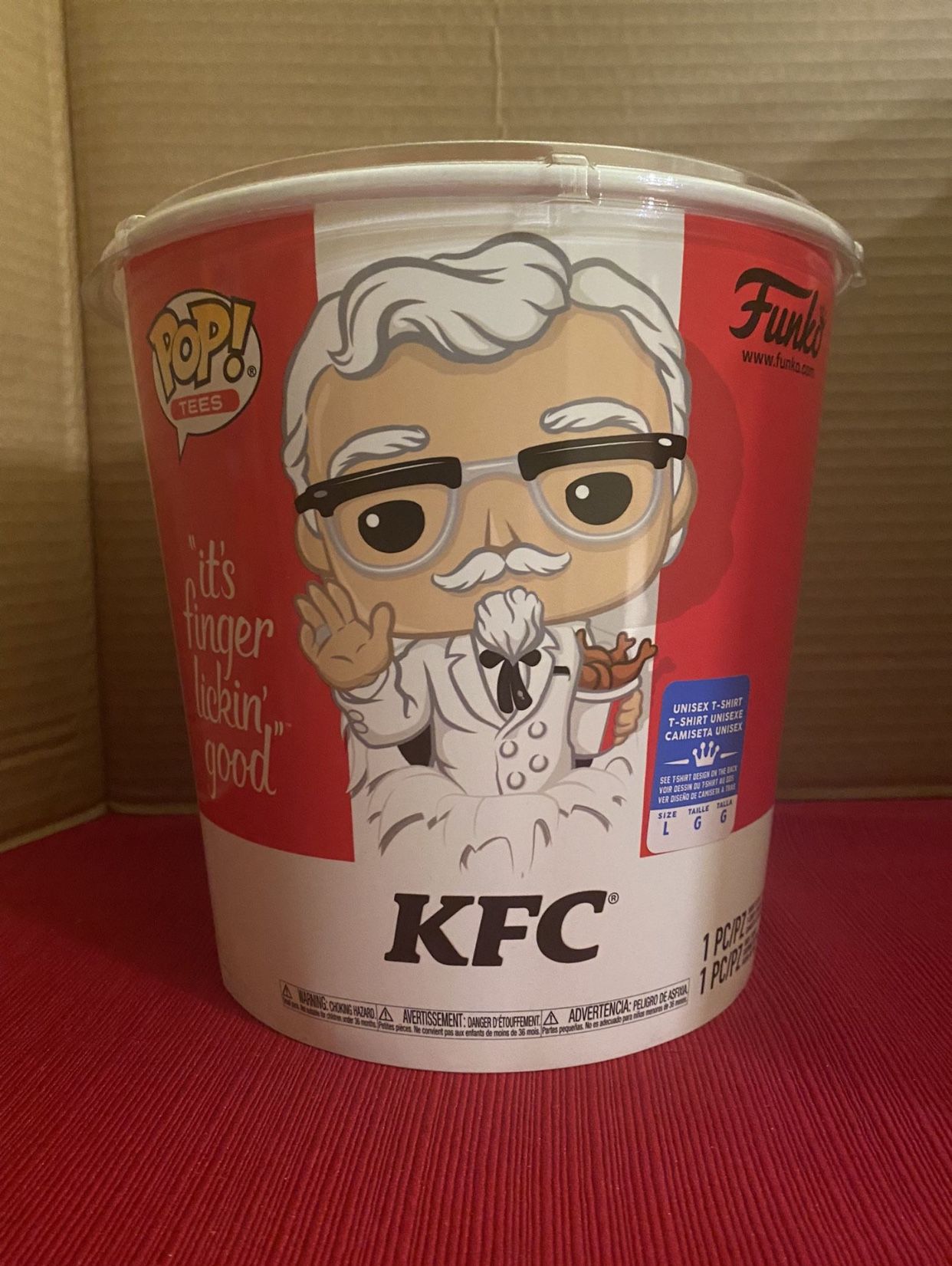 (NEW) Funko POP Tees! Ad Icons Colonel Sanders [Gold] with Size L T ...