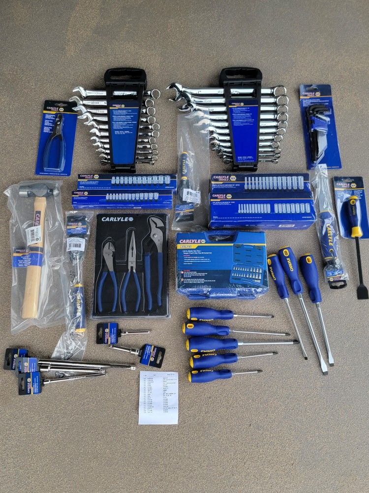 AUTOMOTIVE HAND TOOL SET. NAPA CARYLE BRAND. WRENCH ,SOCKET SET. BRAND NEW .MECHANIC TOOLS