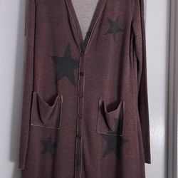 Women's Matoon Vintage Long Length Cotton Sweater LARGE