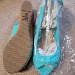 Baby blue sandals