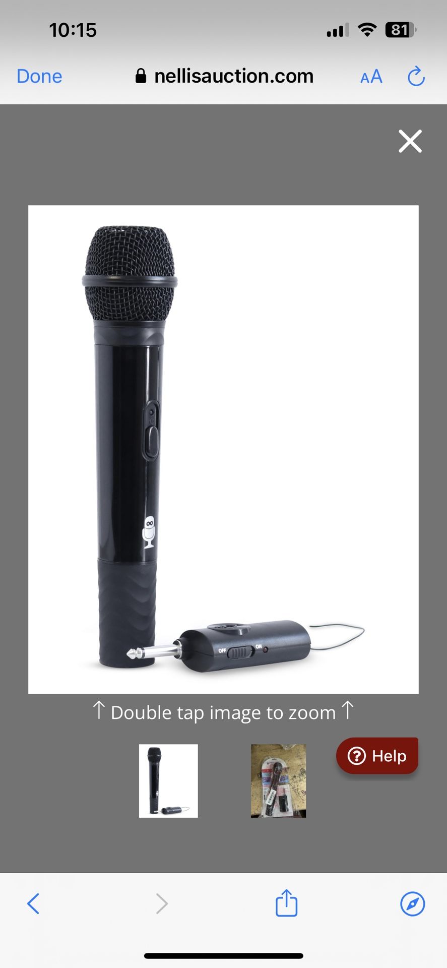 Singing Machine Portable Wireless Microphone (Black) - Premium Unidirectional UHF Wireless Mic For Singing, Speeches & Events - Cordless Mic Compatibl