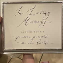 Wedding In Memory Sign 
