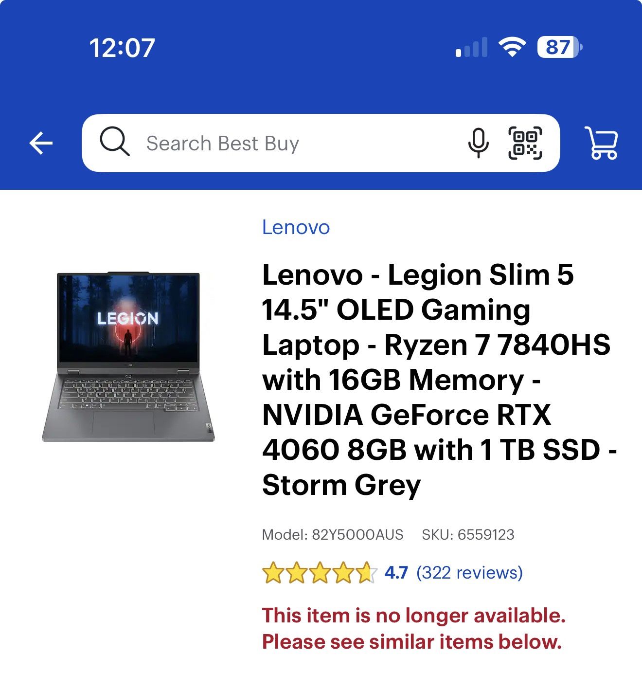 Lenovo Legion Slim 5 14.5 OLED Gaming Laptop