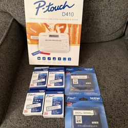 Brother P-Touch D410 Label Maker & Tapes Combo 
