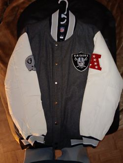 Official NFL Licensed Oakland Raiders Lettermen Jacket