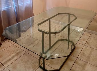 Heavy durable glass table