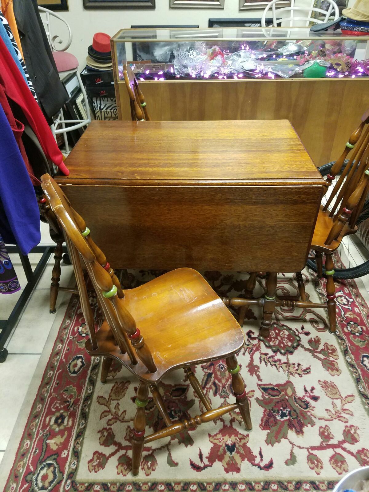 ANTIQUE table and chairs