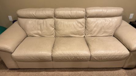 Natuzzi Italian genuine leather sofa and loveseat