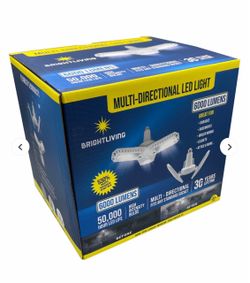 BRIGHTLIVING Extended Base Deformable 3-Leaf Garage Light, FOB KS