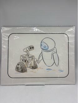 Disney Artist 11x14 Sketch Print WALL-E and Eve Pixar Marie Ortiz Art Of Disney