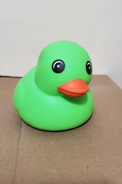 Squeezy Green Rubber Duck Squishy Toy Halloween Novelty New Tagged