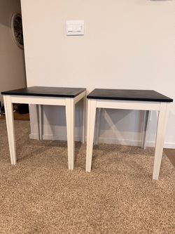 Pair of Two-Tone Wood End Tables