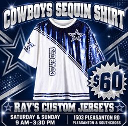 Dallas Cowboys Sequin Jersey Shirt