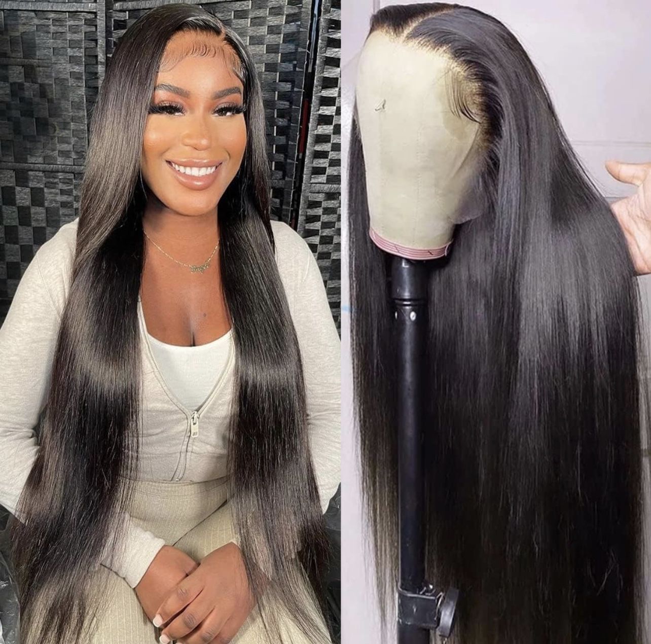 human hair 28 inch wig frontal wig
